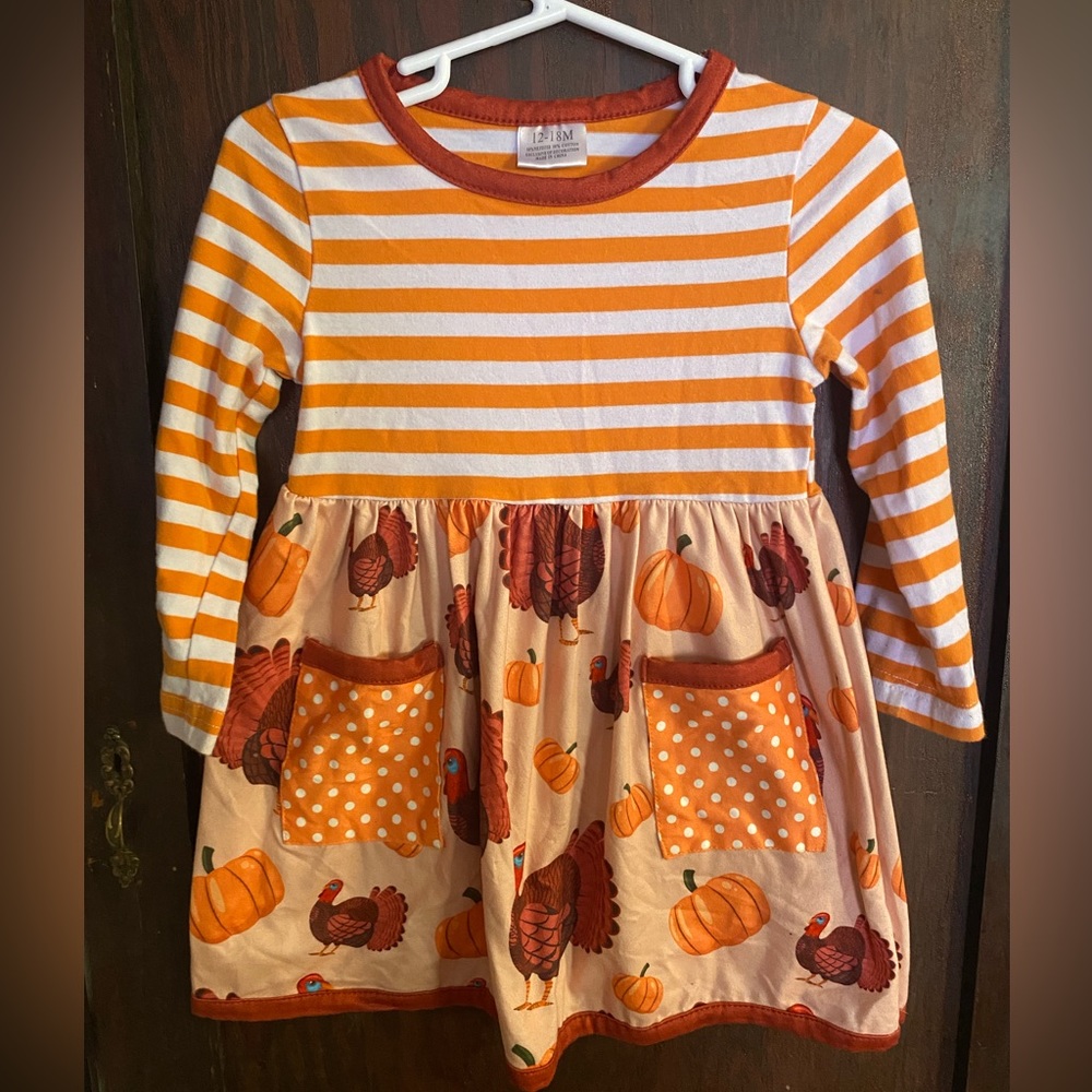 Boutique Fall/Thanksgiving Dress 12-18 months